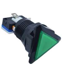 TP-TSG SWITCH TRIANGULAR VERDE 39 X39 X 39 LED 12/5VCD, CON MICROSWITCH INTERCAMBIABLE.